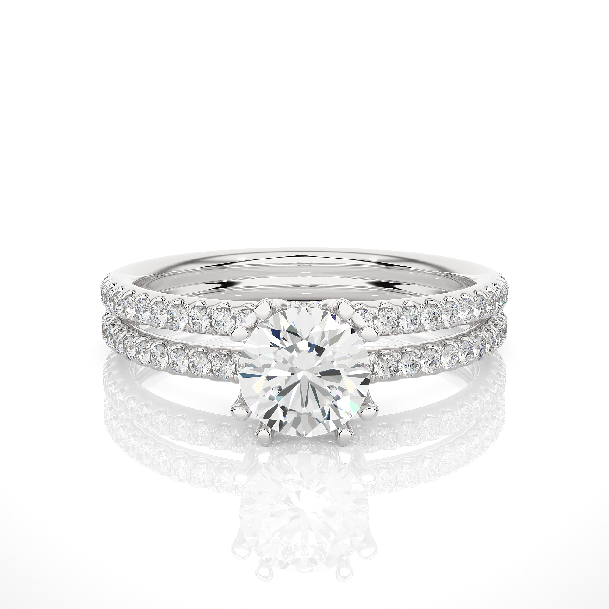 1.32 Carat H Color VS1 Clarity Diamond Studded Natural Diamond Ring.